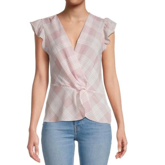 LAUNDRY BY SHELLI SEGAL Sleeveless Printed Knot-Front Top NWT Size Medium - Picture 1 of 2